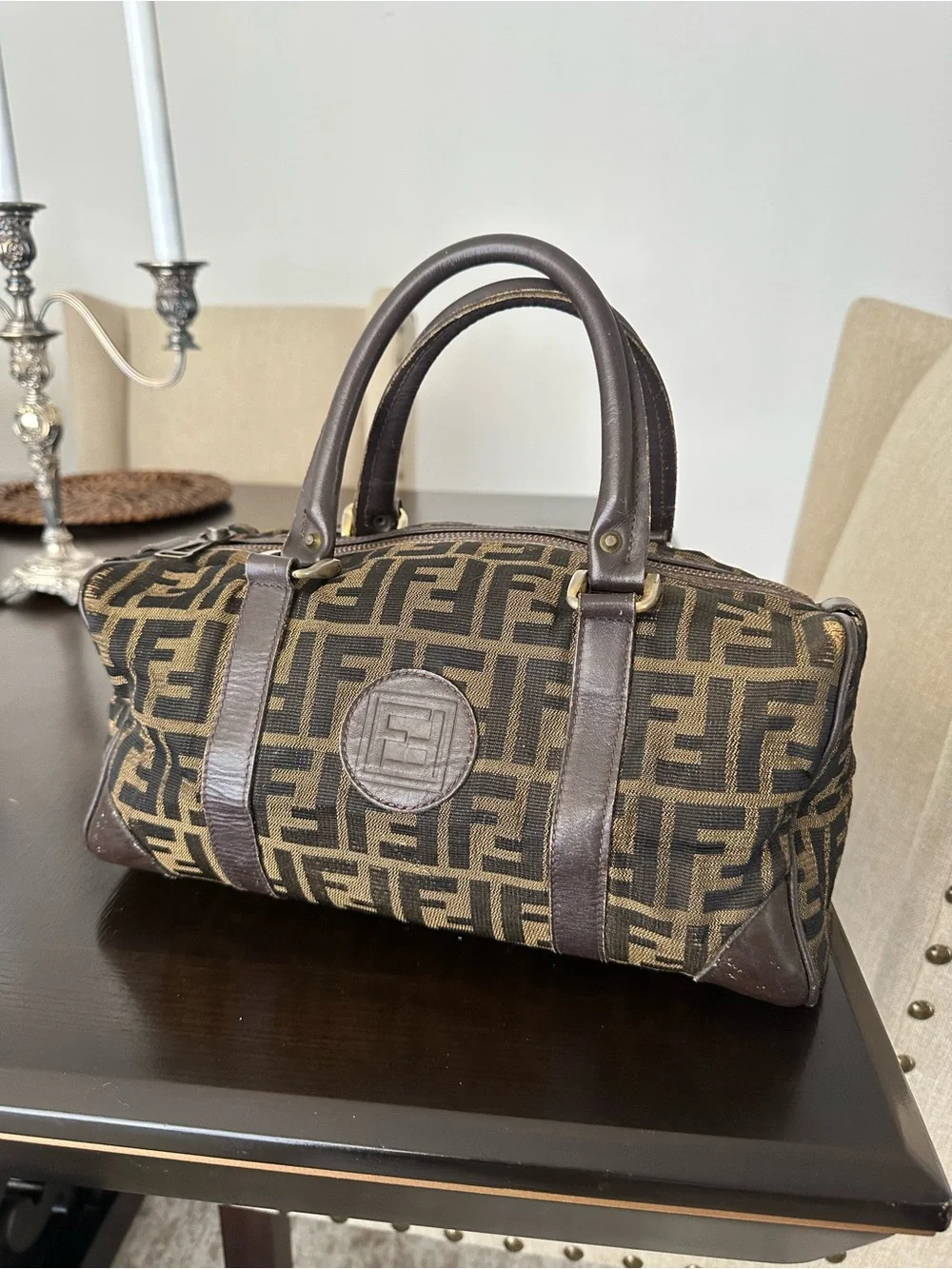 Fendi Zucca FF Boston bag